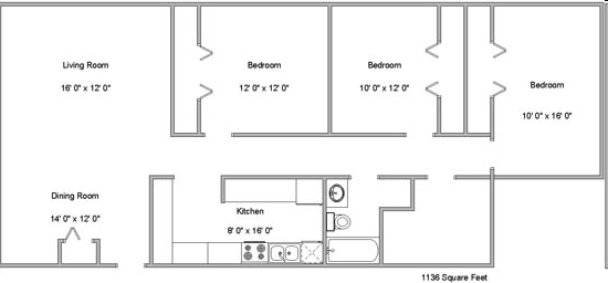 3BR/1BA - Bradbury Apartments