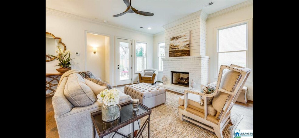 Living Room now w/ "The Frame" TV Above Mantle - 805 Carr Ave