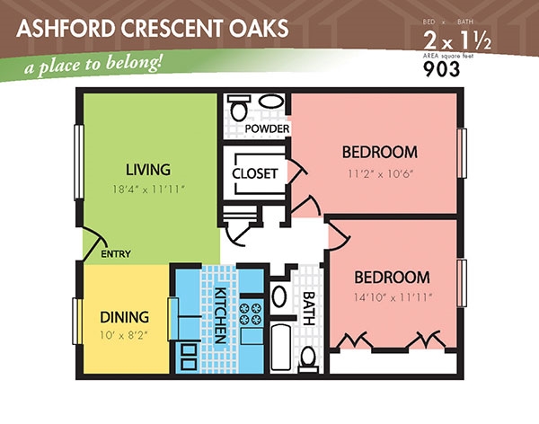 2 X 1.5 - Ashford Crescent Oaks