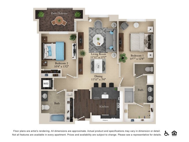 C Floor Plan - San Sebastian 55+ Active Adult Apartment H...