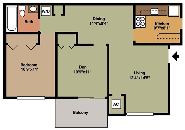 Floorplan - Spring Ridge Apartments