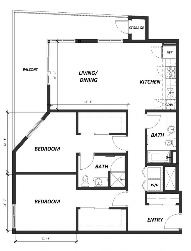 Floorplan - AVIVA Apartments