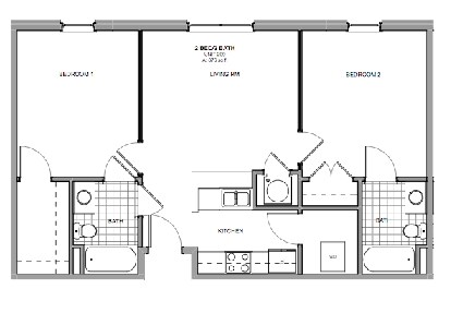 2BR/2BA - Dill Building