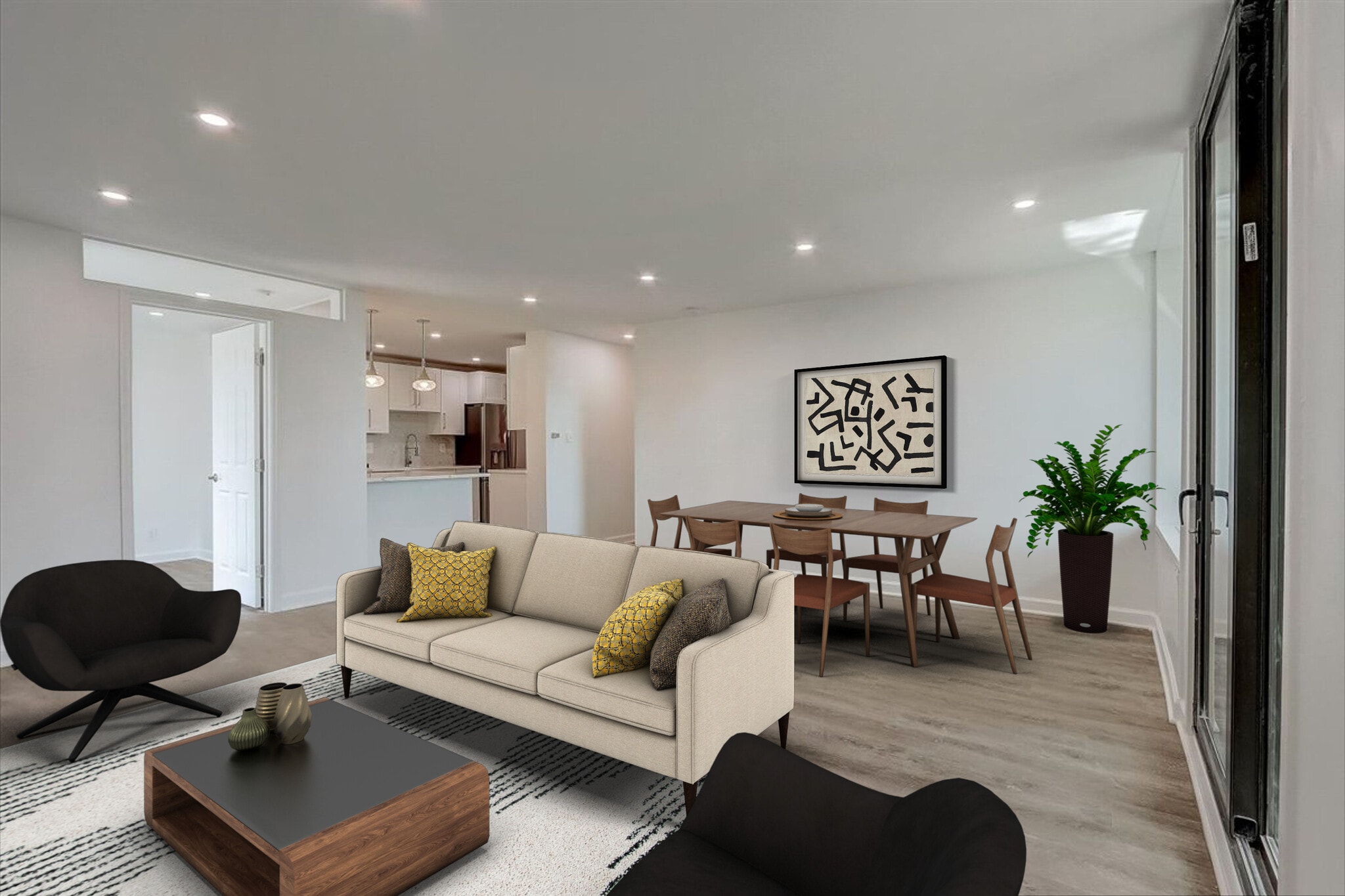 Living - Dining Area - 240 M St SW