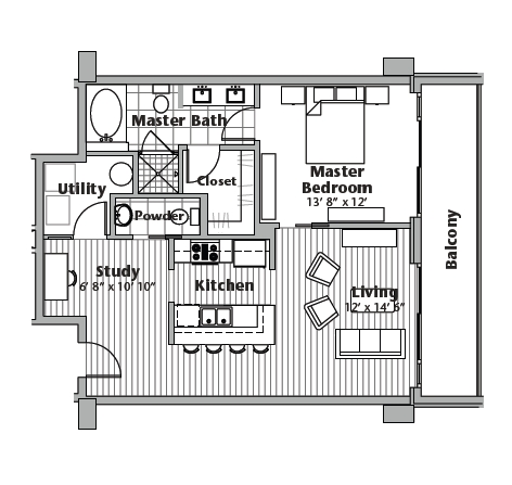 1BR/1.5BA - The Sage