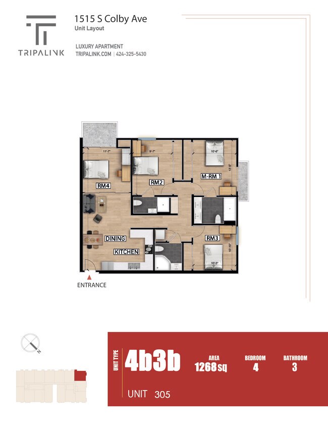 Floorplan - 1515 Colby Ave
