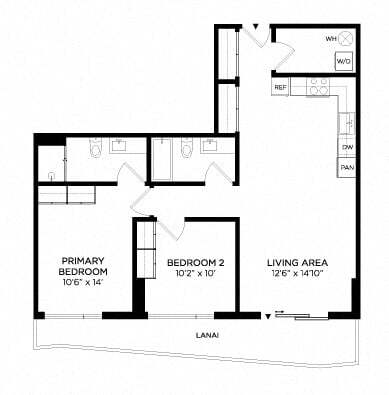 Floorplan - Lilia Waikiki