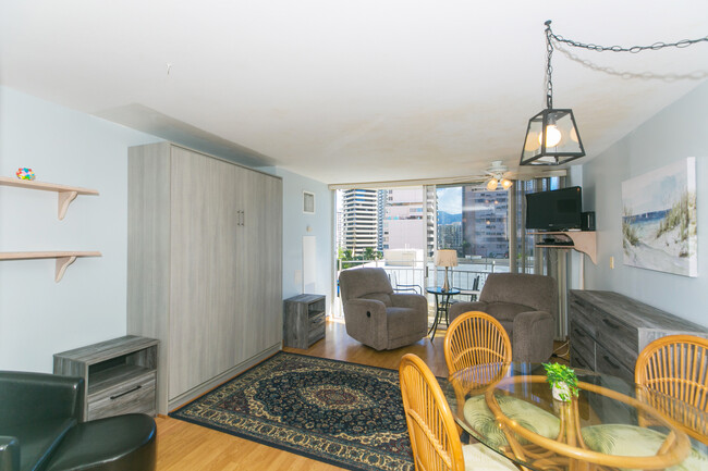 Living area with murphy bed up - 1765 Ala Moana Blvd