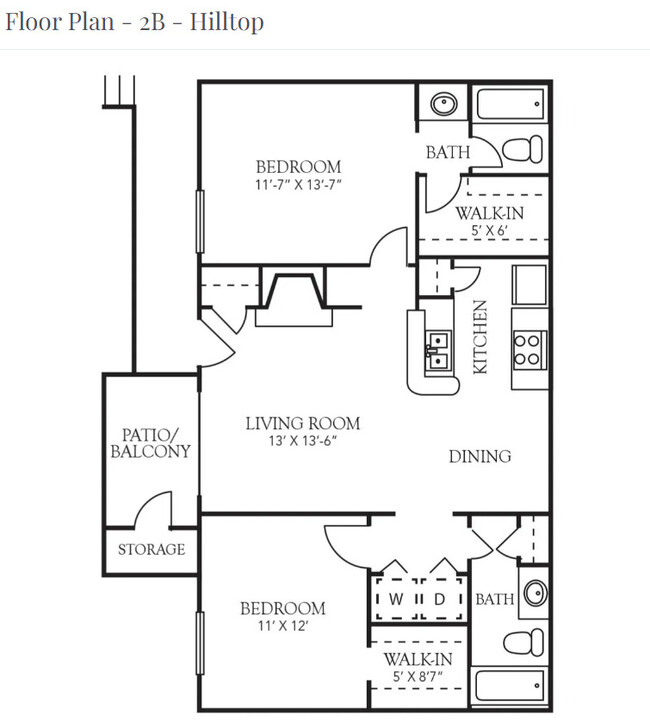 Floorplan - Hillcrest Apartments