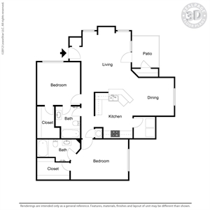 Plan D - River Hills Apartments