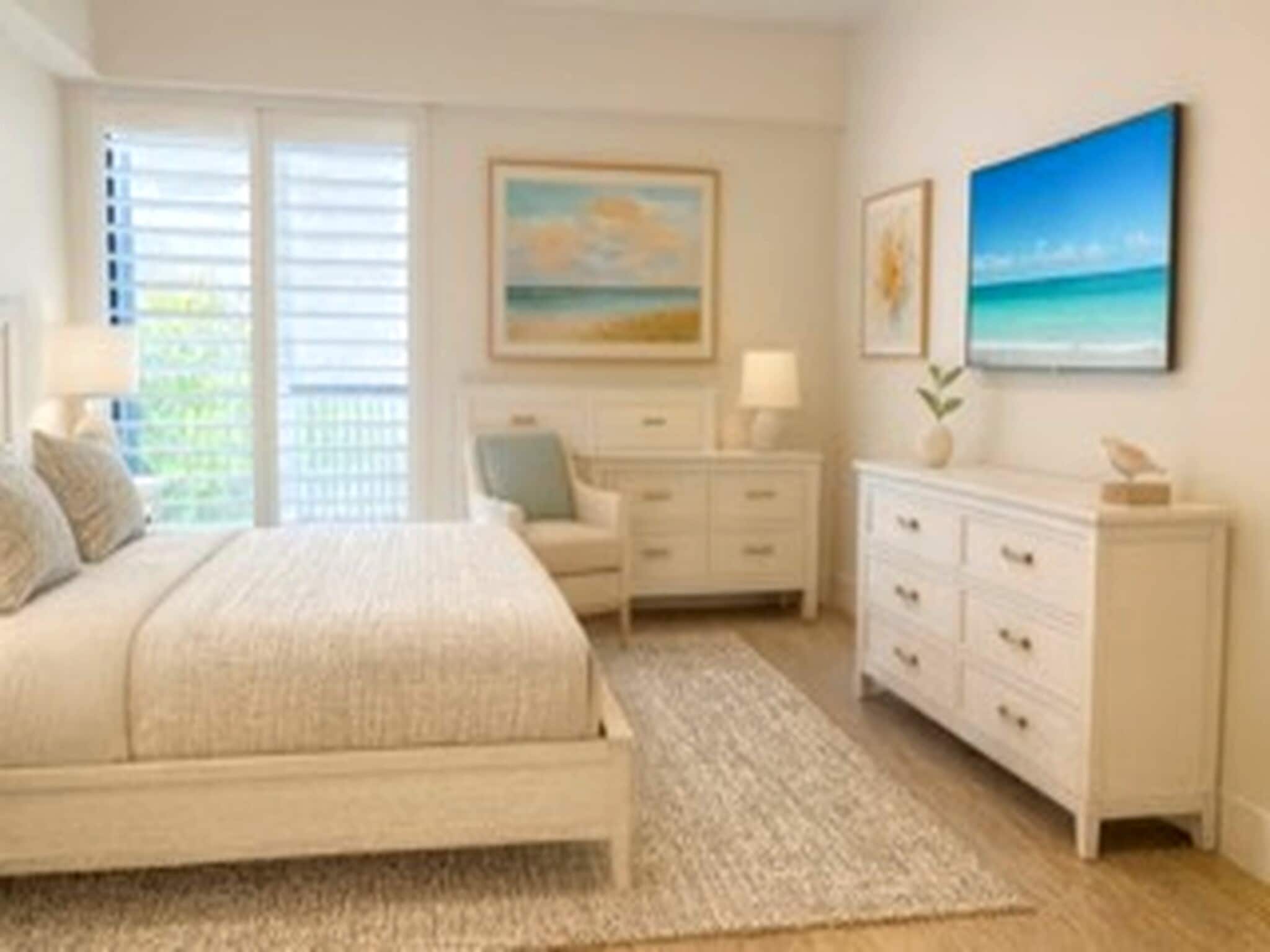 Master bedroom (staged) - 575 Crandon Blvd