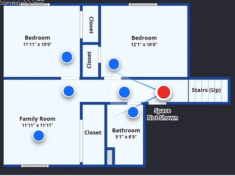 Layout of private rented space not counting the laundry - 7390 Sue Ln