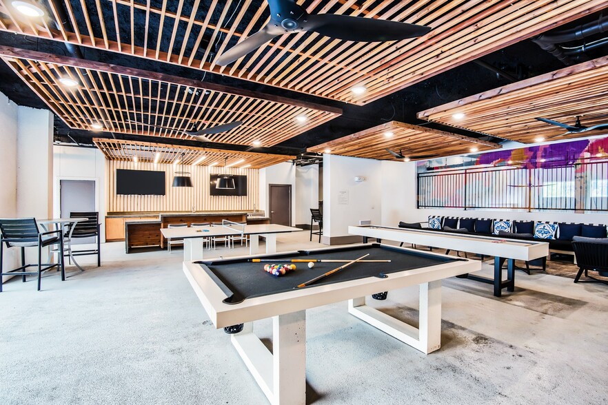 Our open air lounge features a pool table, ping pong table and shuffleboard - Windsor Shepherd