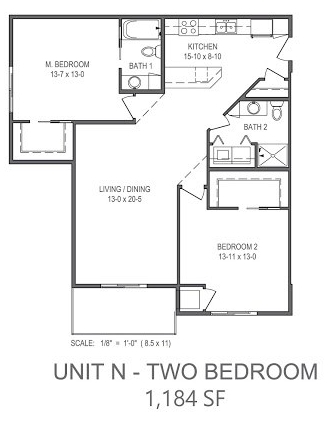 Unit N - Two Bedroom - Artisan Square