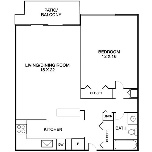 Floorplan - Yorktown Apartments