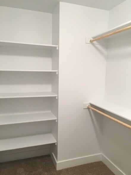 Master closet with built-in shelving - 2317 W Mission Timber Cir