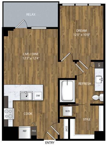 Floorplan - Willamette Tower