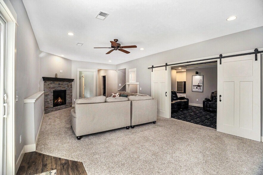 Lower level family room - 1398 N Lakeshore Dr