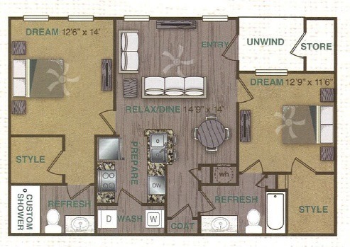 Floorplan - Stonepost Crossing Apartments