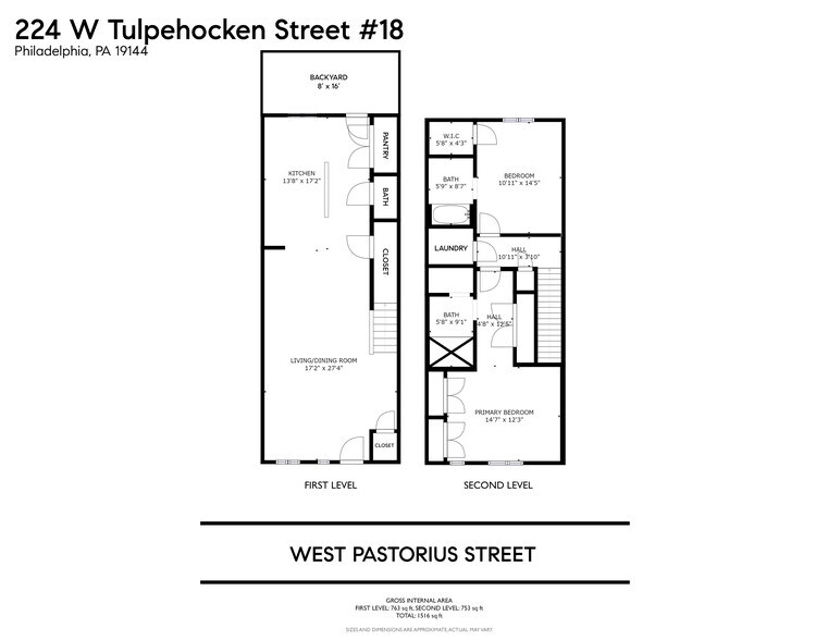 Floorplan (Unit #18 Is The Same) - 225 W Pastorius St