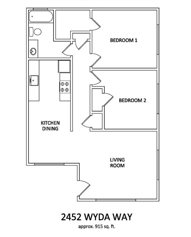 2x1 915 sq ft - Right - Arden Park