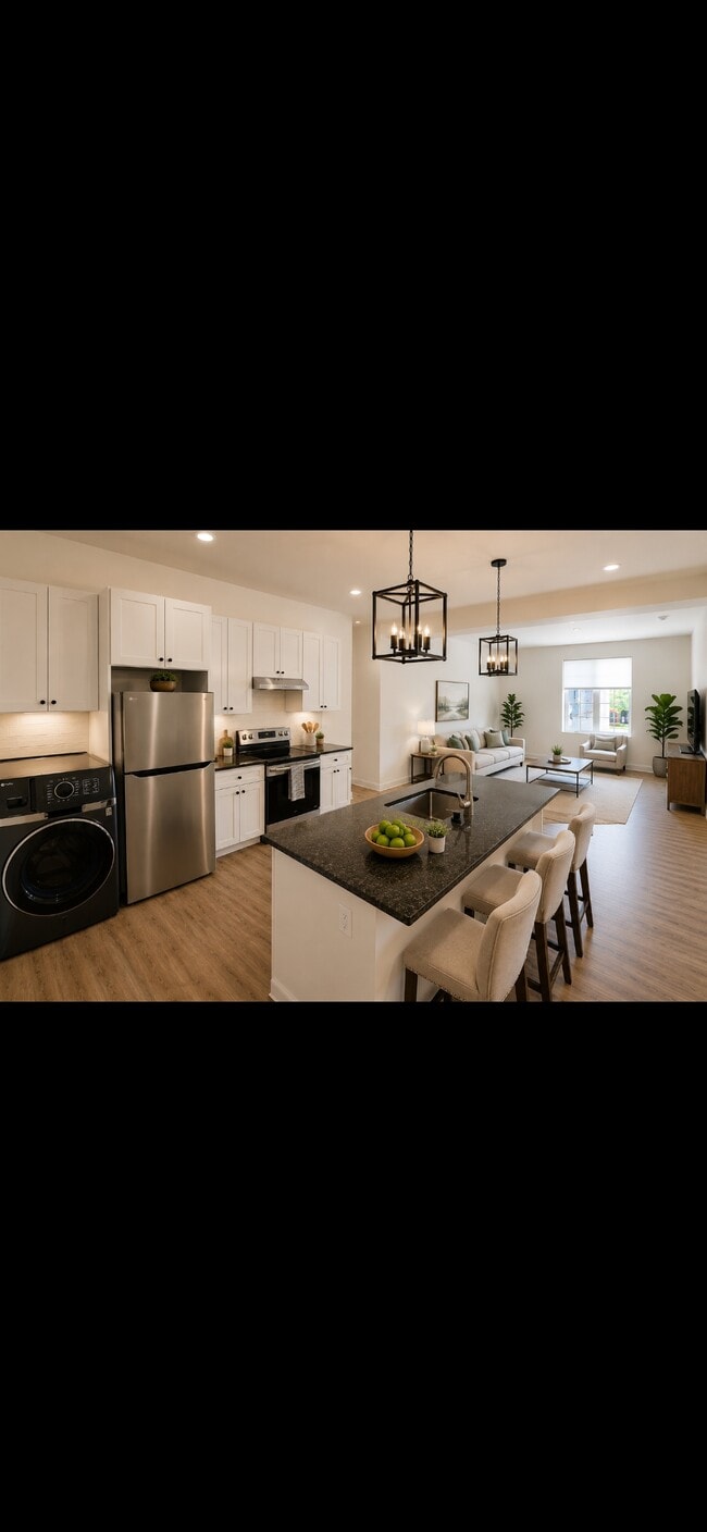406 Main Unit 2 Kitchen-Living Room - 406 Main St