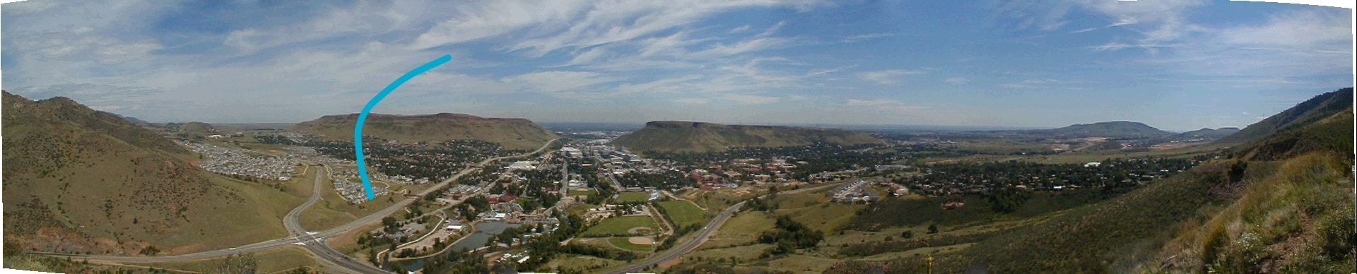Panoramic view of central Golden - 535 Canyon View Drive