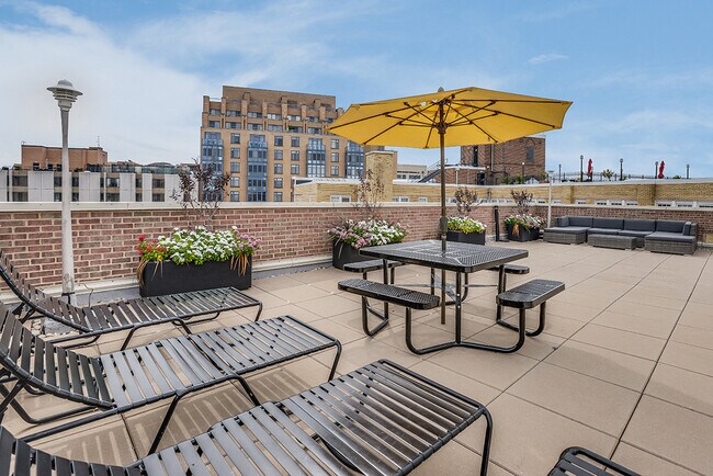 Rooftop deck with grills - The Palisades at Logan Circle