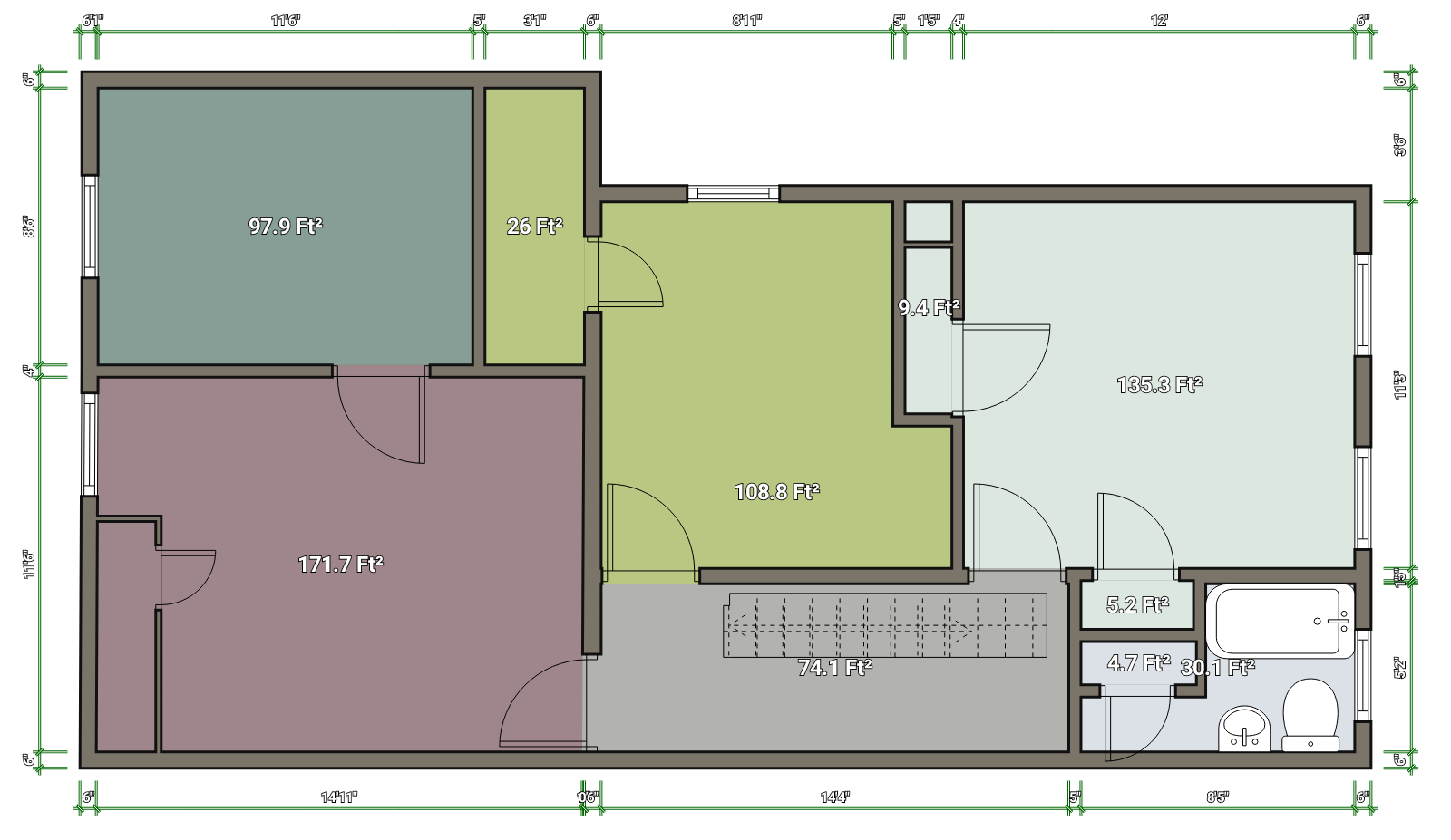 Second Floor Layout - 232 N Shippen St