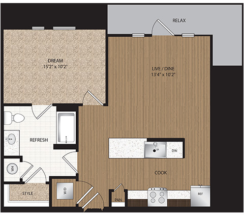 Floorplan - Haskell Flats