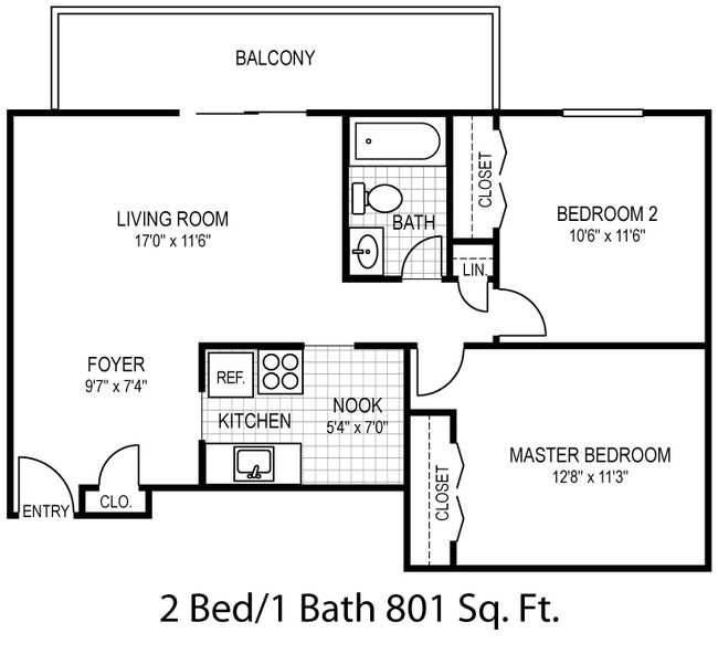 2BR/1BA - Lakeland Commons