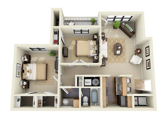 Floorplan - Park Trace Apartments