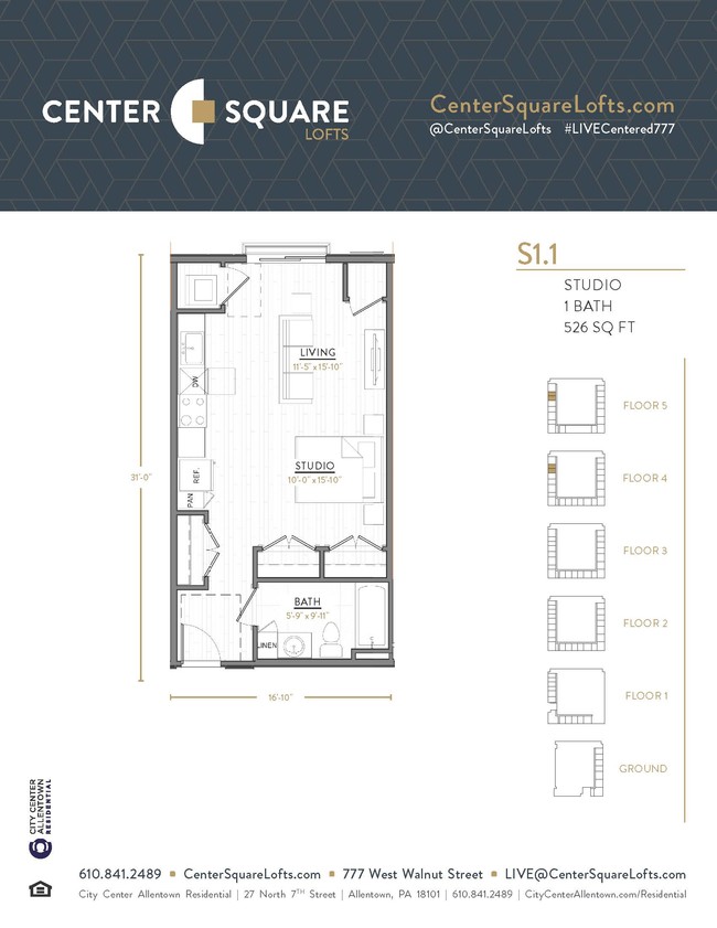 Floorplan - Center Square Lofts West