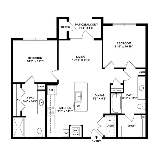 Floorplan - Palladium Park Row Katy