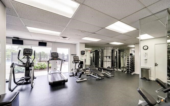 Building Gym View Out to Potomac River - 501 Slaters Ln