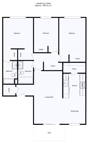 Floorplan - Campbell Plaza Apartments