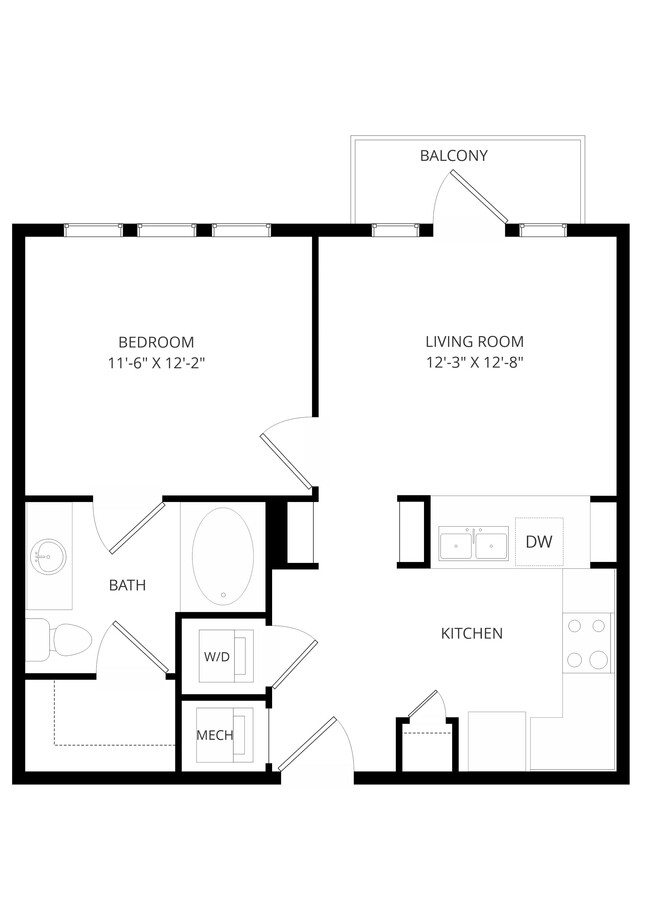 Floorplan - The Crosby at the Brickyard Apartment Homes