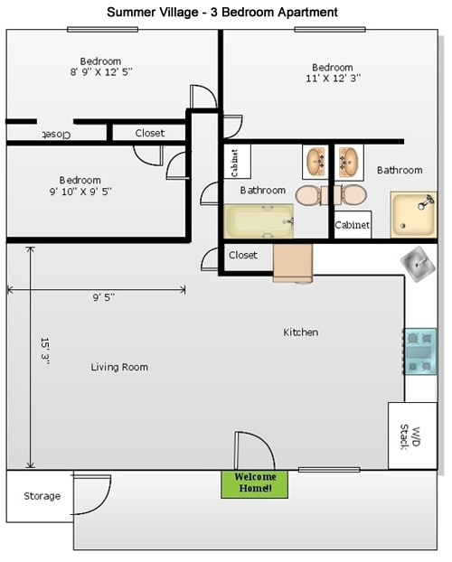 Floorplan - Summer Village Apartments