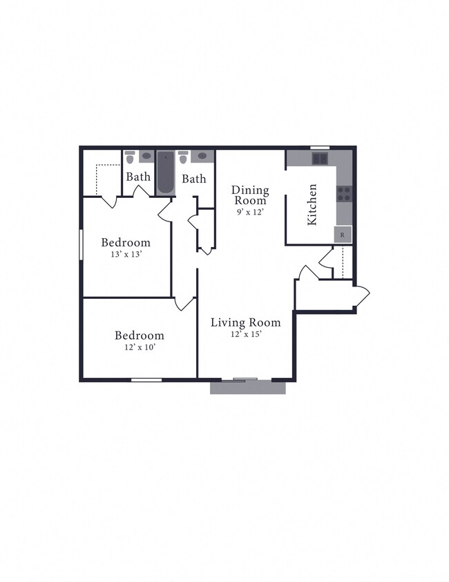 Floorplan - Salem Woods Apts