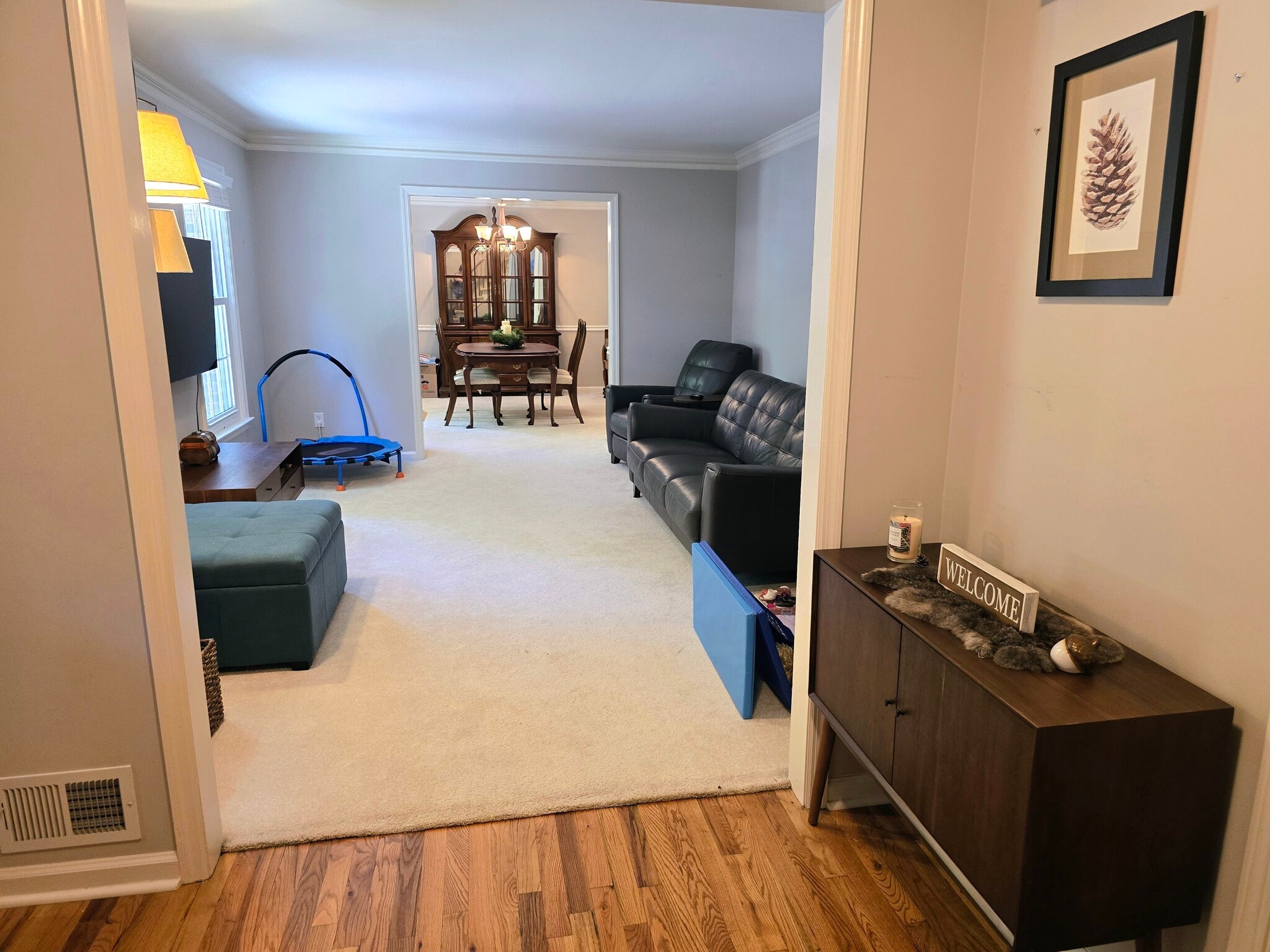 Flow from foyer to formal living room to dining room - 90 Martin Point Ct