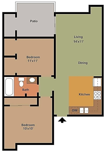 2 Bedroom.PNG - Siegen Calais Apartments