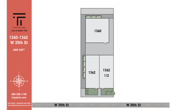 1360,136,1362 1/2 - 1360 W 35th Student Housing