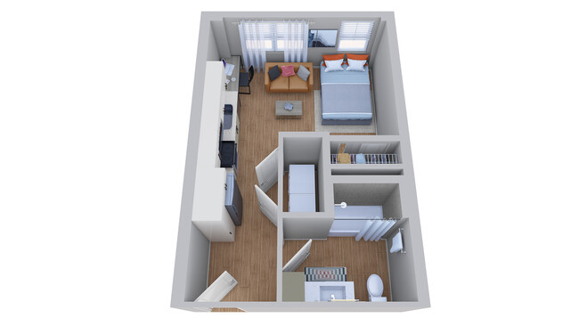 S2 - Studio B Floor Plan image - Noble 2500