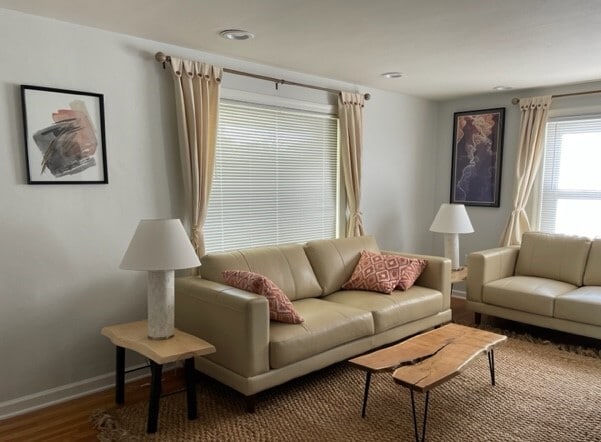 Living Room with Leather Sofa and Loveseat - 2422 Sycamore Ln