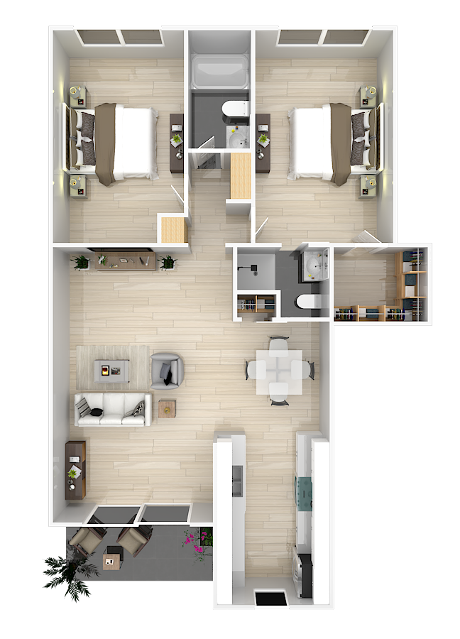 Floorplan - The Flats on Addison