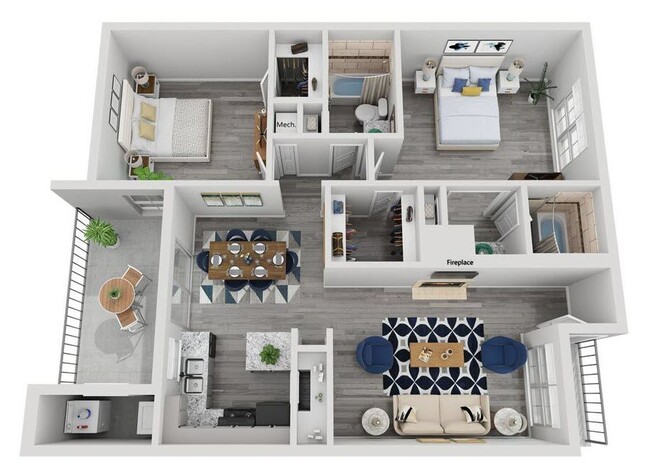 Floorplan - Villa Luna Apartments