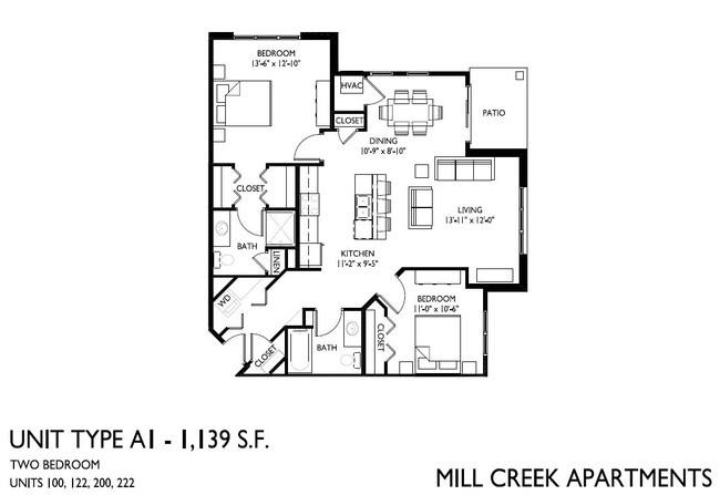 Floorplan - Mill Creek Apartments