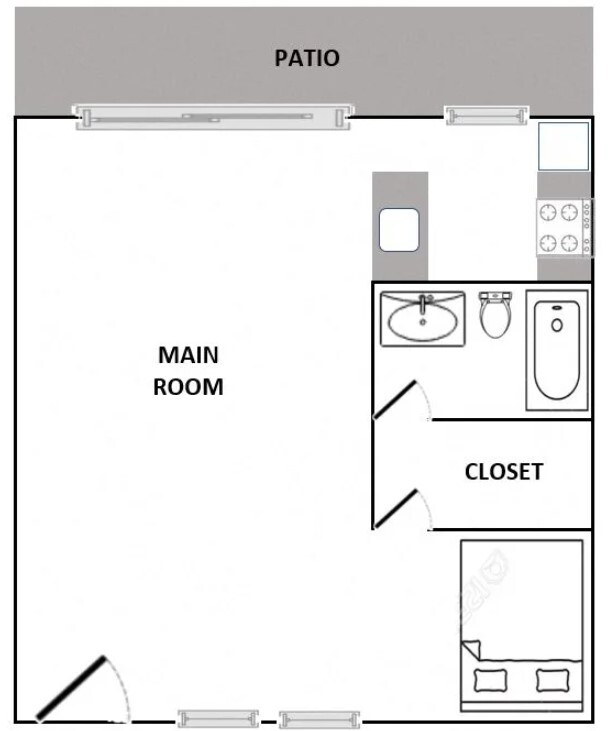 Studio - South Knoll Apartments