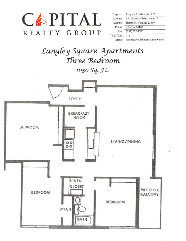 Floorplan - Langley Square Apartments