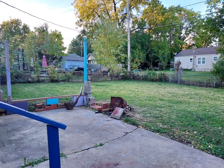 Backyard nice and level - 2216 E 72nd St